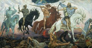黙示録の4人の騎手、1887年 作： Victor Mikhailovich Vasnetsov