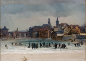 ザクセンハウゼンとオールドブリッジの眺め 作： Victor Müller