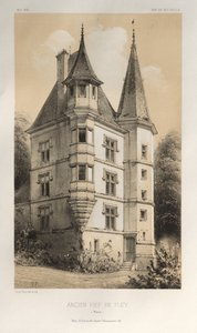 15 世紀の美しい建築物やモニュメント。 そしてXVI。 世紀: 15世紀と16世紀のフランスの城 世紀: Pl. 61, Former Fief De Fley (Nièvre) 作： Victor Petit