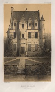 15 世紀の美しい建築物やモニュメント。 そしてXVI。 世紀: 15世紀と16世紀のフランスのシャトー 世紀: Pl. 73, Manoir De Sillac (Lot et Garonne) 作： Victor Petit