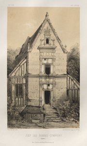 15 世紀の美しい建築物やモニュメント。 そしてXVI。 世紀: 15 世紀と 16 世紀のフランスの城: Pl. 81, FIEf Des Bordes-Compigny (ヨンヌ) 作： Victor Petit