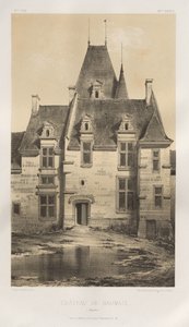 15 世紀の美しい建築物やモニュメント。 そしてXVI。 世紀: 15 世紀と 16 世紀のフランスの城: Pl. 97、シャトー ド ボーメ (カルヴァドス) 作： Victor Petit