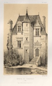 15 世紀の美しい建築物やモニュメント。 そしてXVI。 世紀: 15世紀と16世紀のシャトー・ド・フランス: Pl.15、Manoir De Chastenay (Sarthe)
