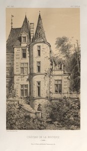15 世紀の美しい建築物やモニュメント。 そしてXVI。 世紀: 15 世紀と 16 世紀のフランスのシャトー 世紀: Pl. 29, Chateau De La Bouverie (Sarthe) 作： Victor Petit