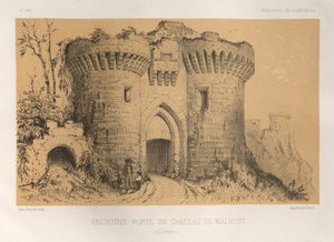 ... Pl。6、1860年、Chateau De Malmort Correzeのオールドドア。 作： Victor Petit