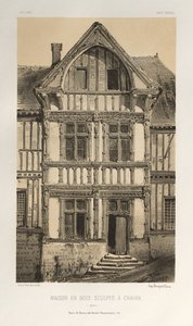 ... Pl 25、Maison En Bois Sculpte A Cravan Yonne、1860年発行。 作： Victor Petit