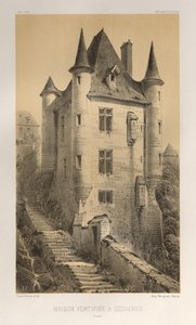 ... Pl 60、Uzerches Correreの要塞化された家、1860年。 作： Victor Petit