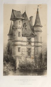 ... Pl 63、ラフォスソーヌエロワールの元マナー、1860年。 作： Victor Petit
