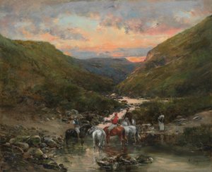 ビスクラ近くの渓谷 作： Victor Pierre Huguet