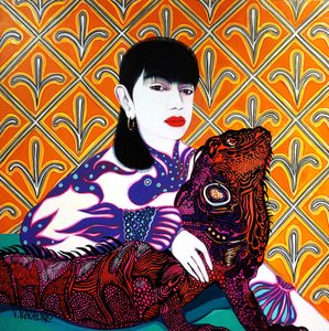 芸術家と彼女のモデル 作： Victor Tkachenko