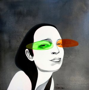 生き生きとした眼差しをたたえた女性 作： Victor Tkachenko