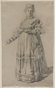 立っている女性、1877年。 作： Victor Tobler