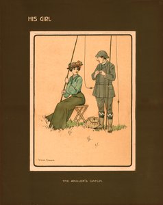 彼の少女、アングラーズキャッチ。 作： Victor Venner