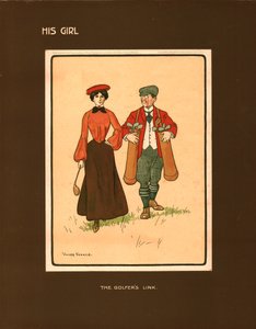 彼の少女、ゴルファーのリンク。 作： Victor Venner