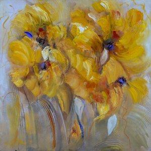 朝の花」2022年（油彩・キャンバス） 作： Victoria Montesinos