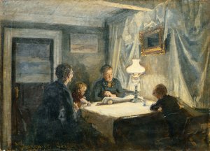 スカーゲン（芸術家の家族）の夜 作： Viggo Johansen