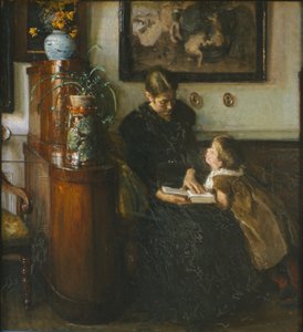 お母さん必読。 アーティストの妻と子供 作： Viggo Johansen