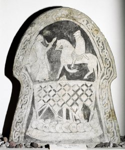 騎手が描かれたルーンストーン、7～8世紀 作： Viking