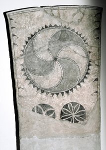 太陽のシンボルが描かれたルーンストーン、7～8世紀