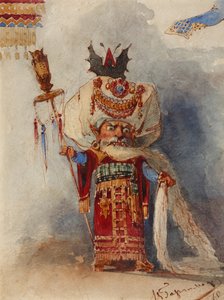チェルノモール。 M.グリンカのオペラ「ルスラン」と「リュドミラ」の衣装デザイン 作： Viktor Alexandrovich Hartmann