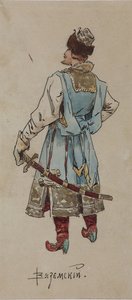 A. ルビンスタイン作オペラ「商人カラシニコフ」の衣装デザイン、1901 年 作： Viktor Andreyevich Simov