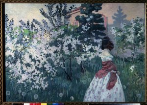 春（春）。 Viktor (Victor) Elpidiforovich Borisov Musatov (Borisov-Musatov) (1870-1905) による絵画。 キャンバスに油彩 作： Viktor Elpidiforovich Borisov Musatov