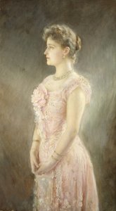 ロシア1872-1918年の皇后アレクサンドラフョードロヴナの肖像、ニコライ2世の妻、1901年 作： Viktor Karlovich Stemberg