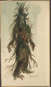 レシー。 N. リムスキー＝コルサコフによるオペラ「雪の乙女」の衣装デザイン、1885 年。 作： Viktor Mikhaylovich Vasnetsov