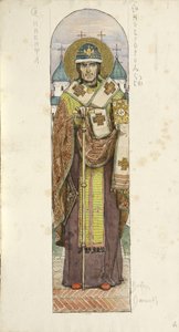 セントニキータ、ノヴゴロド司教キエフの聖ウラジミール大聖堂のフレスコ画研究1884〜1889年