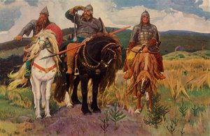 ウォリアーズ、1898年、1965年。 作： Viktor Mikhaylovich Vasnetsov