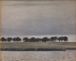 「Solar Rain. Gentofte Lake」の予備調査 作： Vilhelm Hammershøi