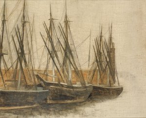クリスチャンハウン運河、コペンハーゲンから 作： Vilhelm Hammershøi