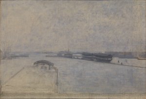 クヴェストスゲードから見たコペンハーゲン港 作： Vilhelm Hammershøi