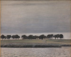 「Solar Rain. Gentofte Lake」の予備調査 作： ヴィルヘルムハンマースホイ