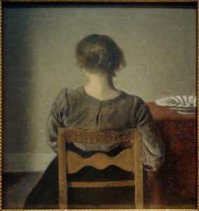 若い女性。残り 作： Vilhelm Hammershoi
