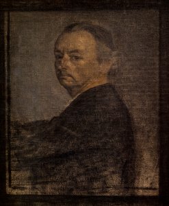 セルフポートレイト 作： Vilhelm Hammershoi