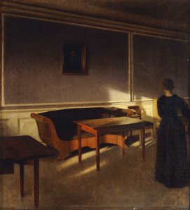 リビングルームのサンシャイン、No.1、1903 作： Vilhelm Hammershoi