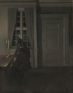 コインのコレクター、1904 作： Vilhelm Hammershoi