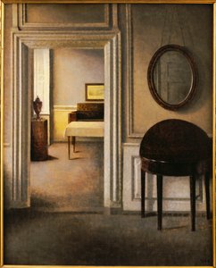 音楽室、30 Strandgade、c.1907 作： Vilhelm Hammershoi