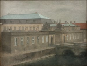 クリスチャンスボー宮殿の眺め。 晩秋 作： Vilhelm Hammershøi