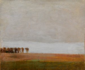 Jægersborg Allé の眺め。 コペンハーゲンの北、ゲントフテ 作： Vilhelm Hammershøi