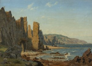 ボーンホルムの海岸形成ローの風景 作： ヴィルヘルム・キン