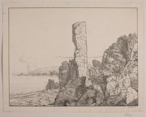 ボーンホルム島の岩だらけの海岸 作： Vilhelm Kyhn