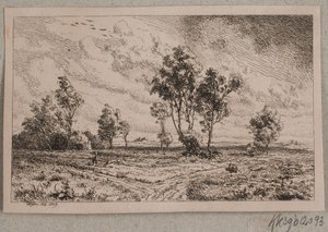 荒天時の風景 作： Vilhelm Kyhn