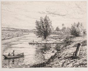 マルヌ川沿いの区画 作： Vilhelm Kyhn