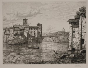 Ponte Roto i Romで出発 作： Vilhelm Kyhn