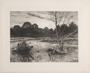 森の夕日 作： Vilhelm Kyhn