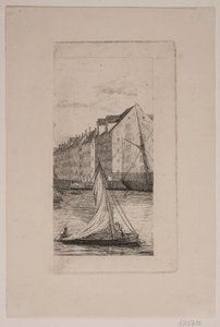 ニューハウン運河の外 作： Vilhelm Kyhn