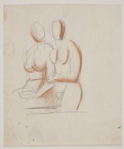 2人の裸の女性との構図研究 作： Vilhelm Lundstrøm