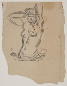 髪をアレンジしたハーフレングスの女性像 作： Vilhelm Lundstrøm